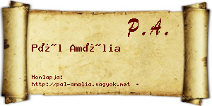 Pál Amália névjegykártya