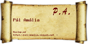Pál Amália névjegykártya